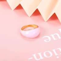 fashion cute pink drip ring oil single ring charms geometric alloy metal party jewelry for women girl accessories bff