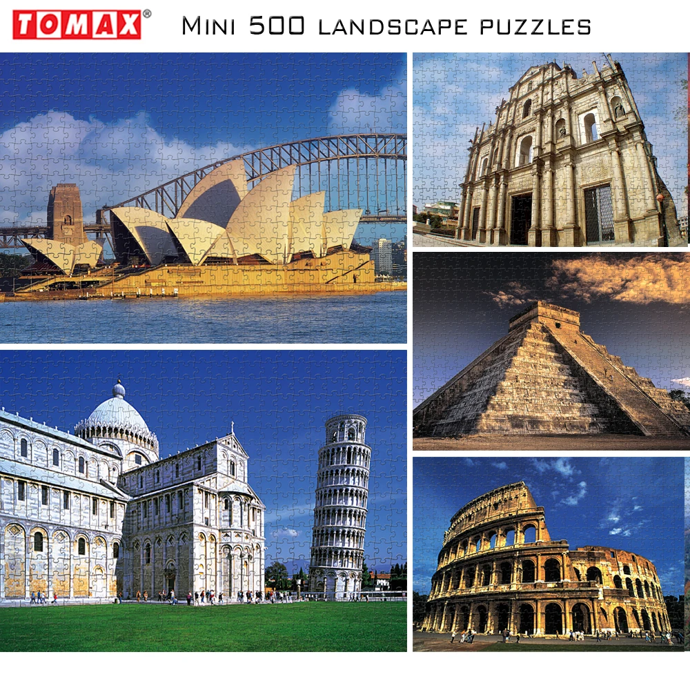 

Мини-головоломка 500 деталей для детей и взрослых головоломка для декомпрессии развлечения сложная Ландшафтная архитектура