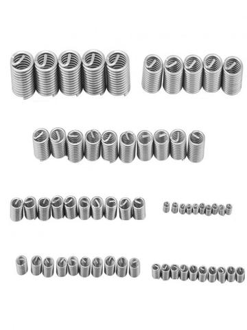 Thread Insert M3-M12 Durable Threaded Insert Stainless Steel Long Service Life Wardrobes Cabinets for Furniture Wooden Doors Coiled Wire Insert 