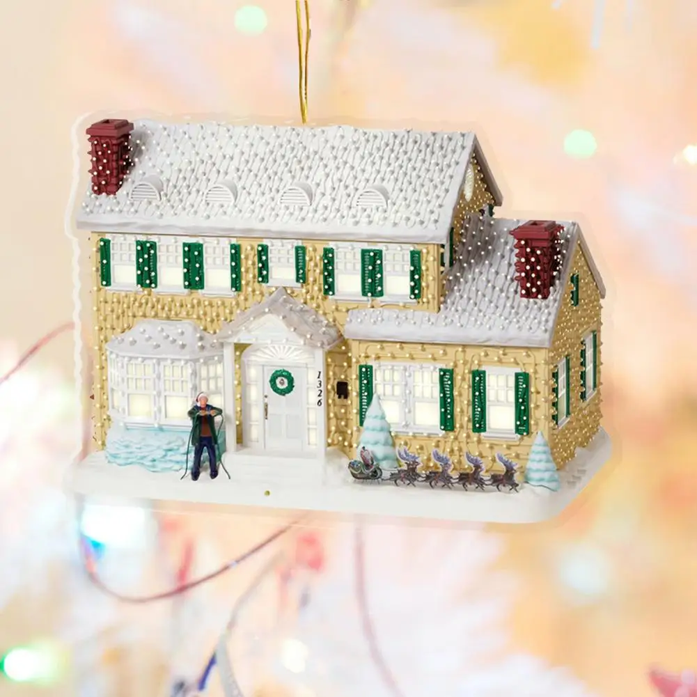 Мультяшная подвеска на рождественскую елку акриловая зимняя модель стоячий