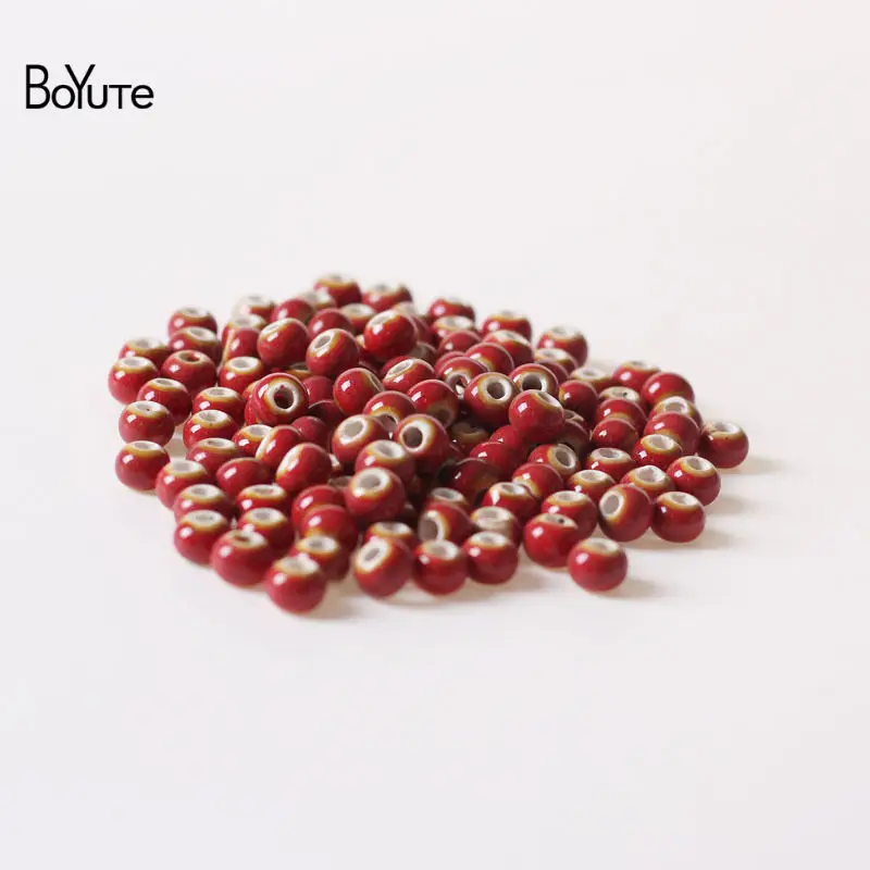 Beads 8 BoYuTe 50 шт 6 мм 8 мм глазурные керамические, фарфоровые шарики Diy ручной работы для изготовления ювелирных изделий - Цвет: Beads 8