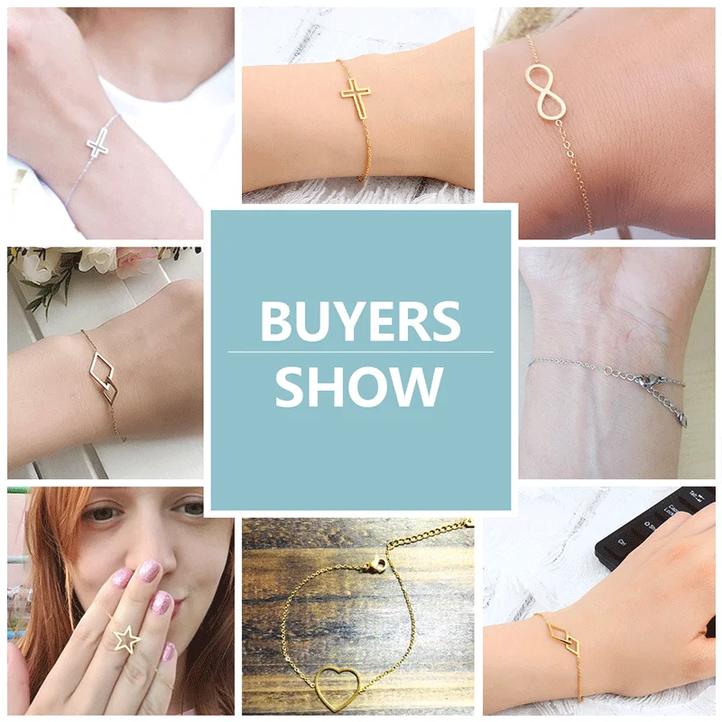 Браслет из нержавеющей стали для женщин браслет в форме сердца с крестиком