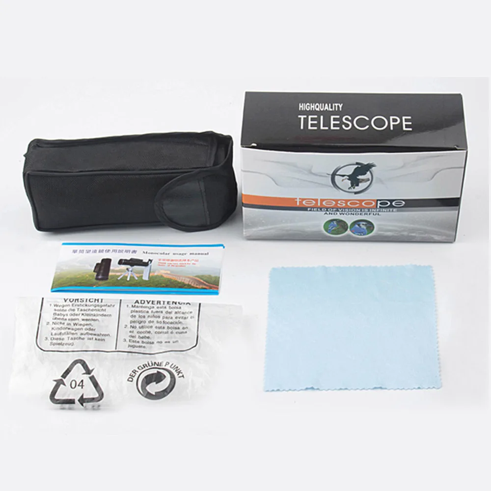 80X100 Portable Monoculars Night Vision HD Mobile Telescope for Watching Traveling Hiking