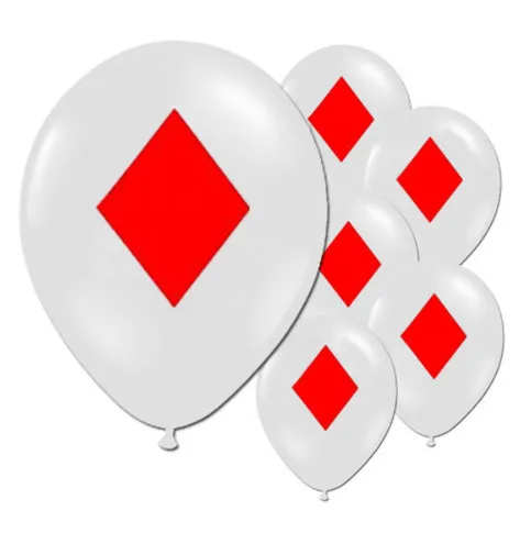 10 шт./упак. 12 дюймов Spades/сердца/клубов/бриллианты латексные воздушные шары карты