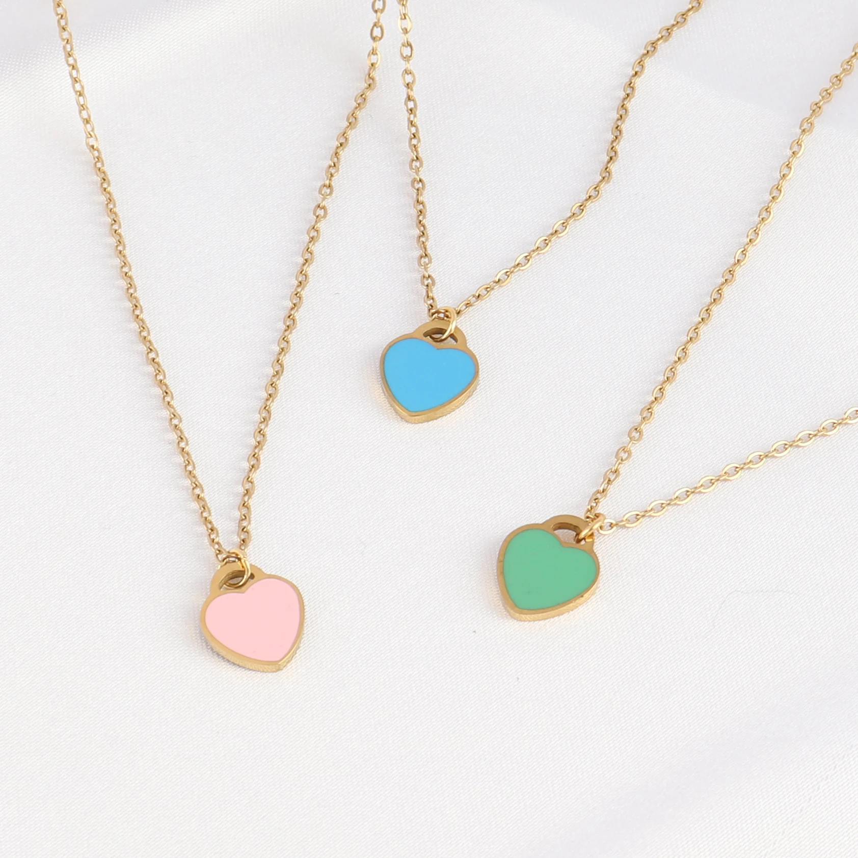 5 шт. подвески в виде сердца из нержавеющей стали