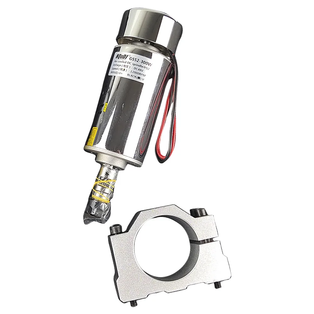 

CNC Spindle Motor Kit ER11 48V 300W Brushed High Speed Air Cooled Spindle Motor + Power Regulator for Engraving DIY