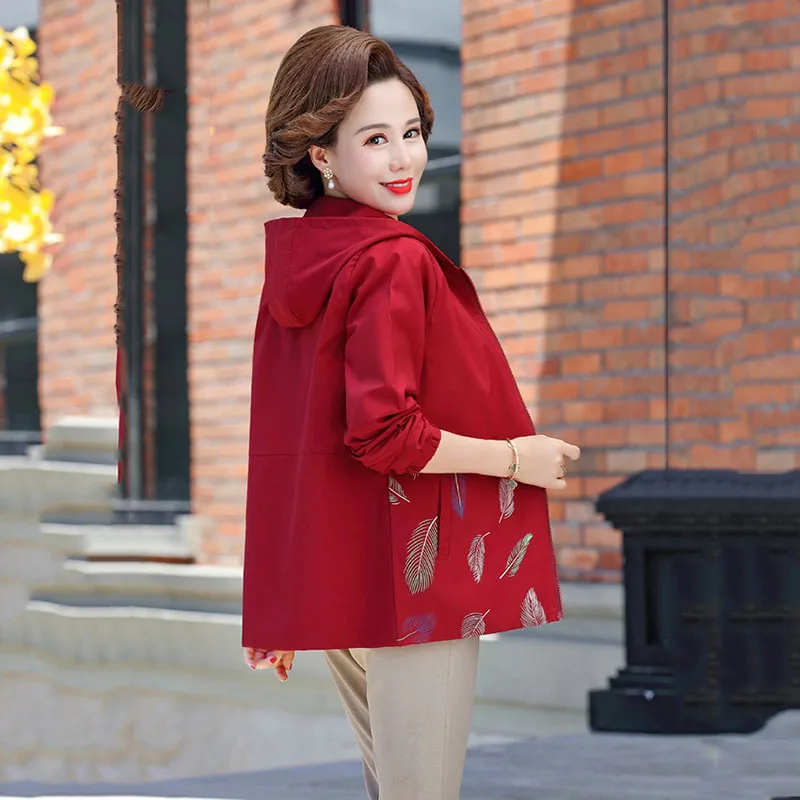 Тренч большого размера для женщин среднего возраста матерей высококачественное