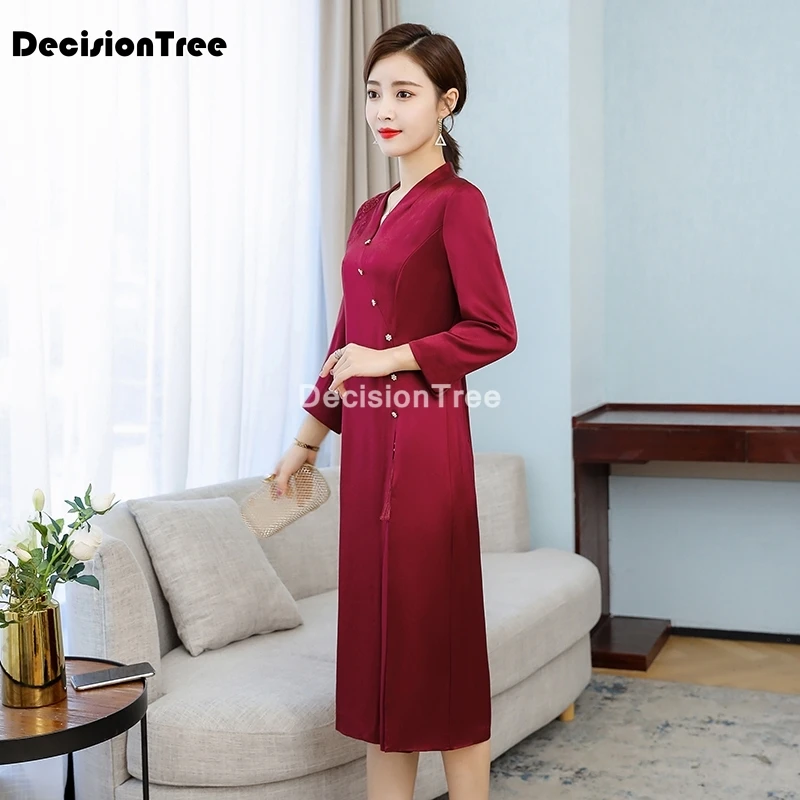 2021 современный cheongsam женское короткое Кружевное платье Ципао китайское вечерние