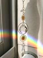 small sun with clear quartz keychainnew home giftoccult decor for windowwitchcraftgood luckbanish evilwiccan
