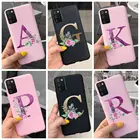 Чехол для Samsung A03s A037, роскошные мягкие чехлы с именем на заказ с буквами алфавита для телефона Samsung Galaxy A03s, зеркальные защитные чехлы