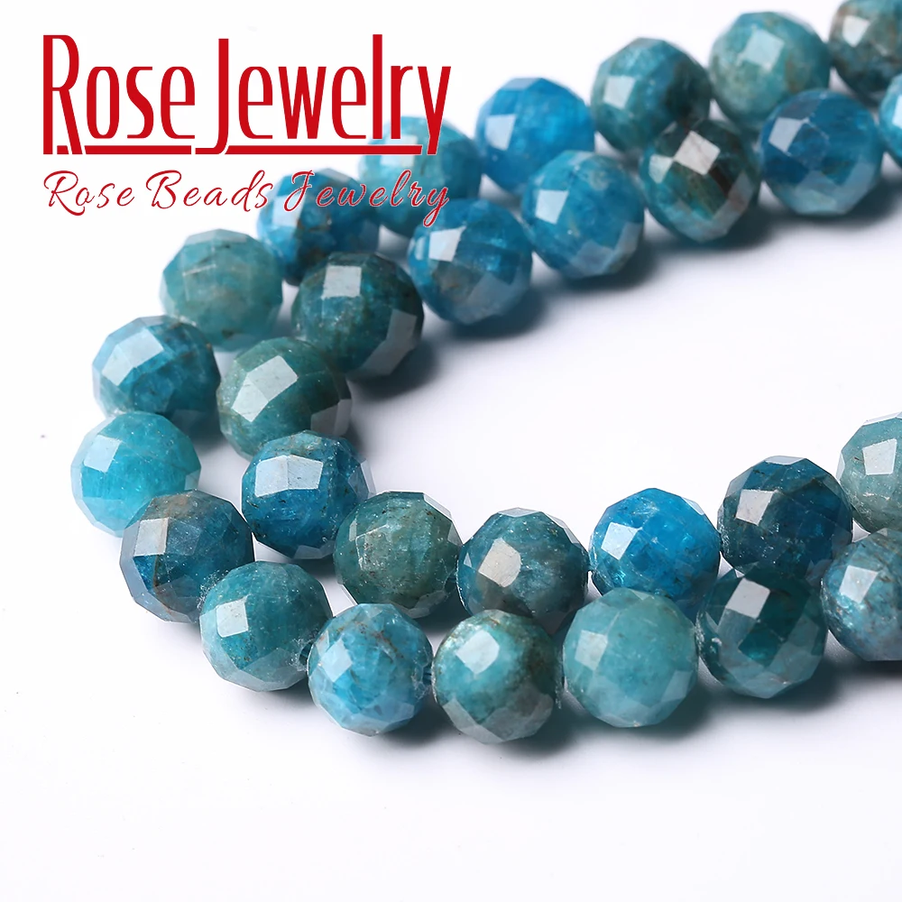 Бусины Из Натурального апатита с гранями 6/8/10 мм 15 дюймов