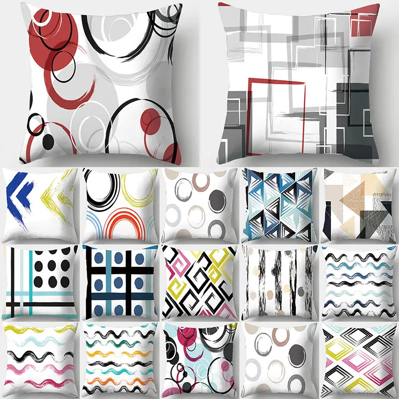 Ярким геометрическим узором Декоративная Подушка Наволочка Чехол для подушки из