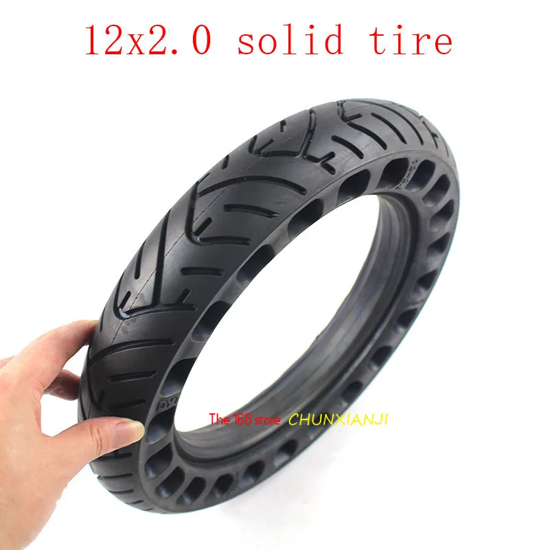 Size 12 Inch Non-inflatable Tubeless Solid Wheel Tyre 12x2.0 12x2.125 for Many Gas Scooter E-bike Hoverboard Self BalancingParts
