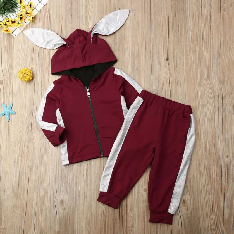 Goocheer/пальто с капюшоном для маленьких девочек топы длинные штаны одежда