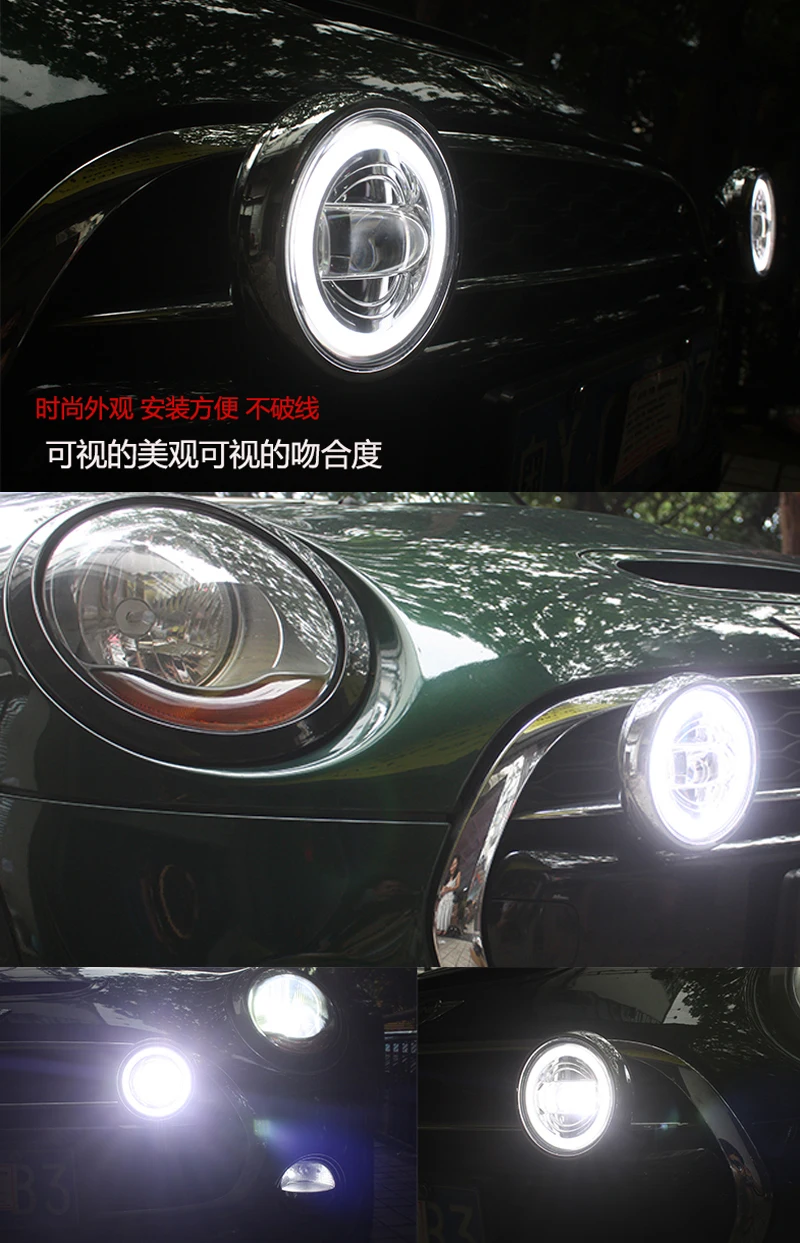 Автомобиль для 2007- Mini F56 cooper головной светильник s для F56 все светодиодный головной фонарь Angel eye светодиодный DRL передний светильник Би-светодиодный объектив динамический поворот