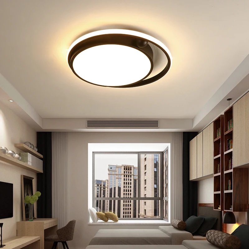 Modern Round Ceiling Lights Lighting For Foyer Bedroom Living Room Villa Coffee Bar Studyroom Hall Apartment Indoor Fixtures