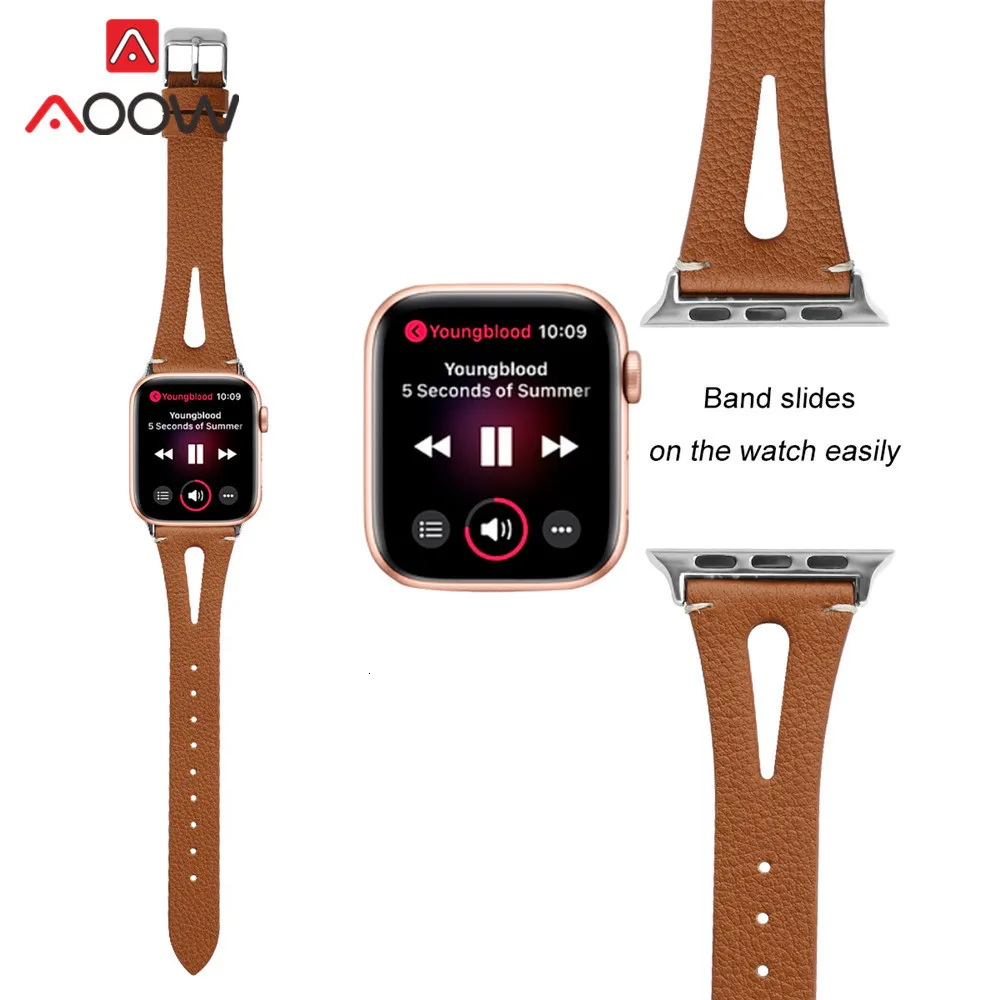 Ремешок из натуральной кожи с принтом для Apple Watch 40 мм 44 мм для iwatch 38 мм 42 мм ремешок серии 4 3 2 1 браслет аксессуары