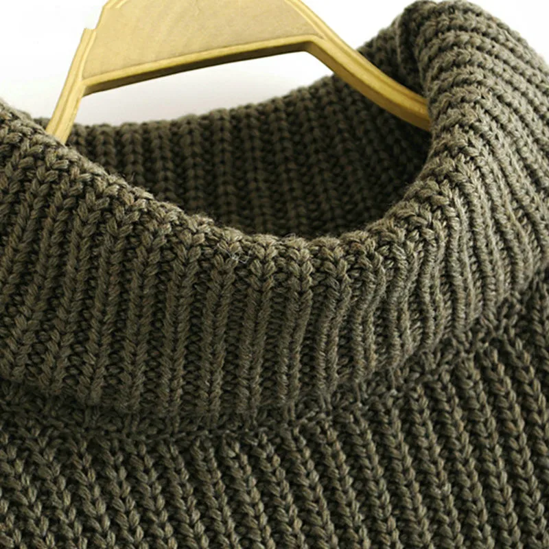 Женские джемперы с воротником оверсайз толстый теплый свитер карманами 2022