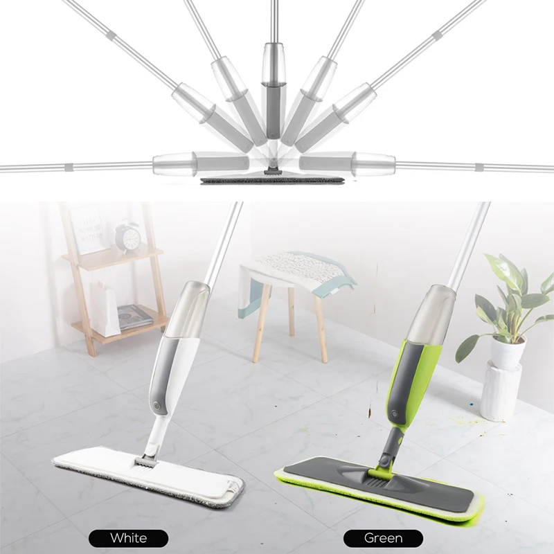 Швабра с распылителем для мытья деревянного пола многоразовыми насадками из