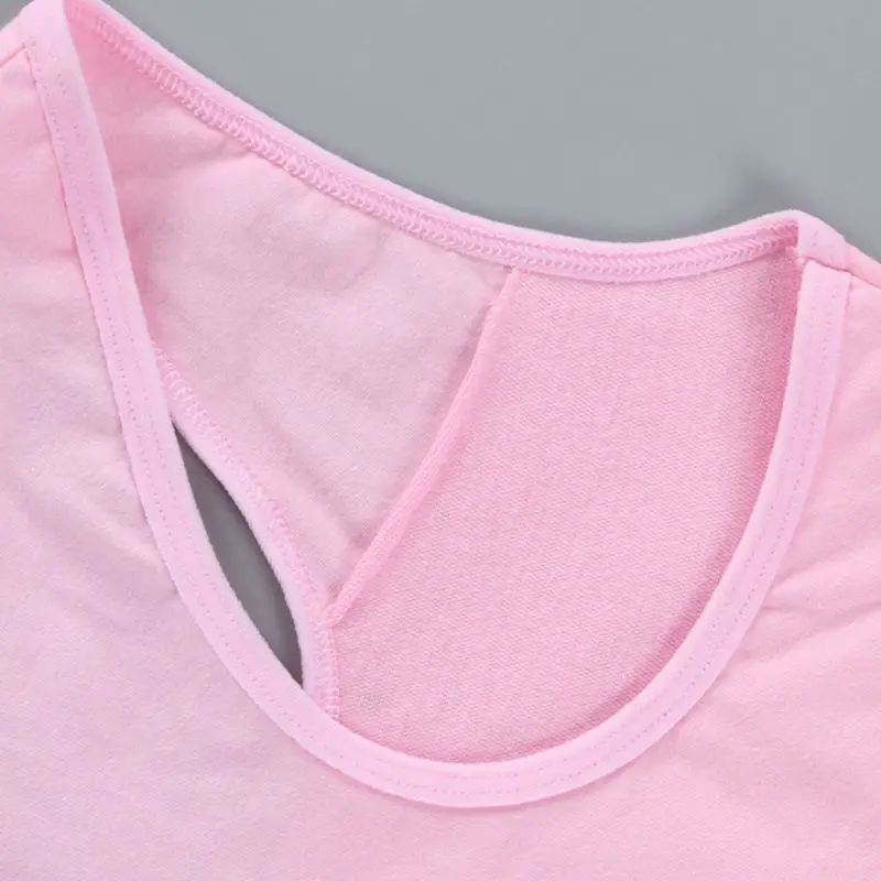 Спортивный бюстгальтер из хлопка для маленьких девочек однотонное нижнее белье