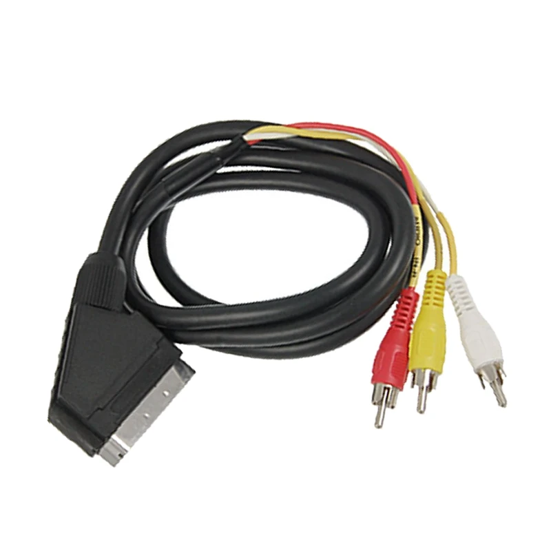 1 5 м Scart К RCA тройной 3 x Phono кабель композитный o Видео свинец | Электроника