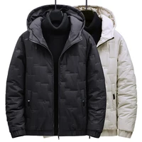 men winter parkas coat zipper pocket thick jackets male fashion casual solid thick warm jackets for men chaquetas hombre