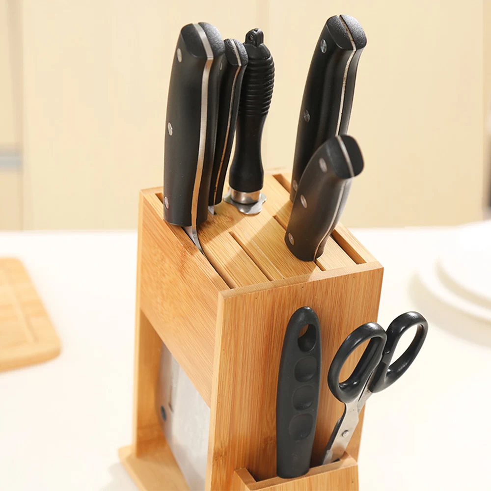 

Kitchen Block Bag Roll Multifunction Tool Storage Rack Cutter Cutting Board Holder Kitchen Knife Accessories