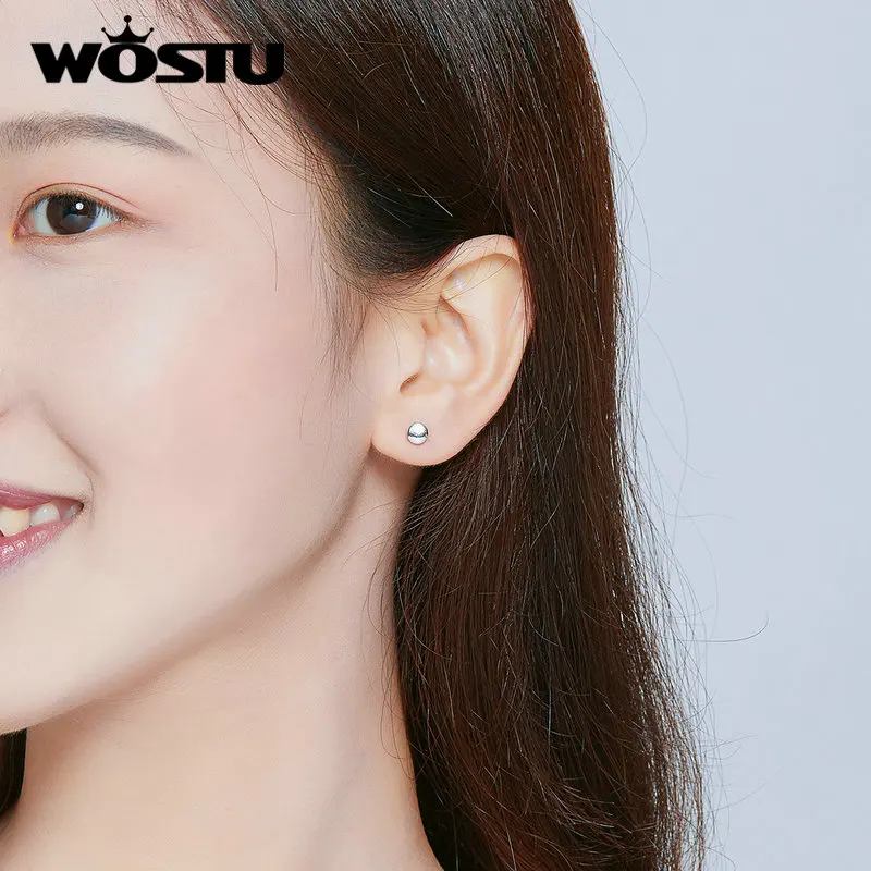 Женские серьги гвоздики в горошек из серебра 925 пробы|Серьги-гвоздики| |