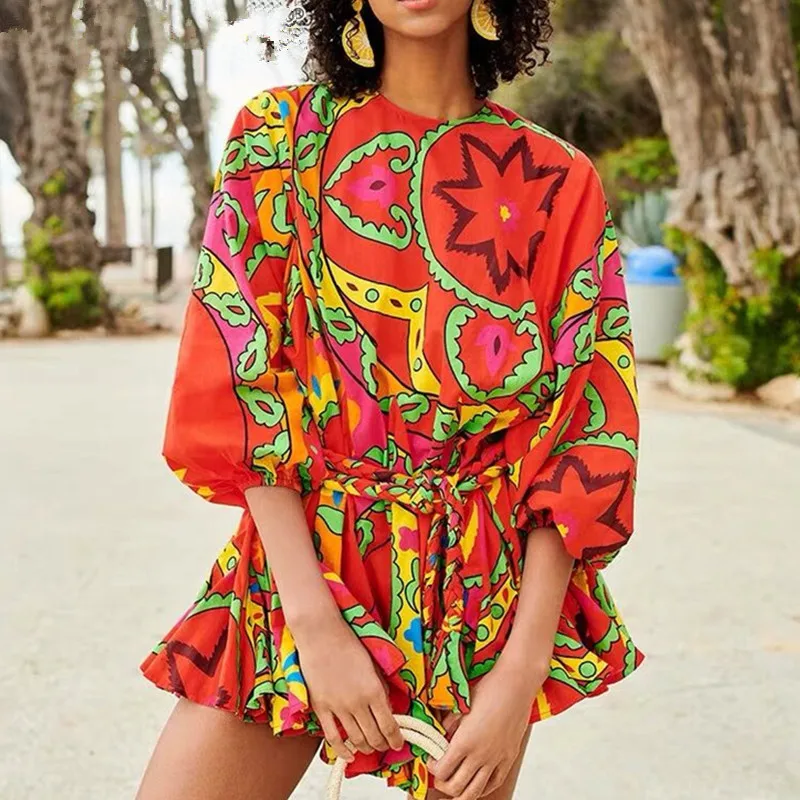 Женское платье трапециевидной формы с оборками повседневное свободное пляжное