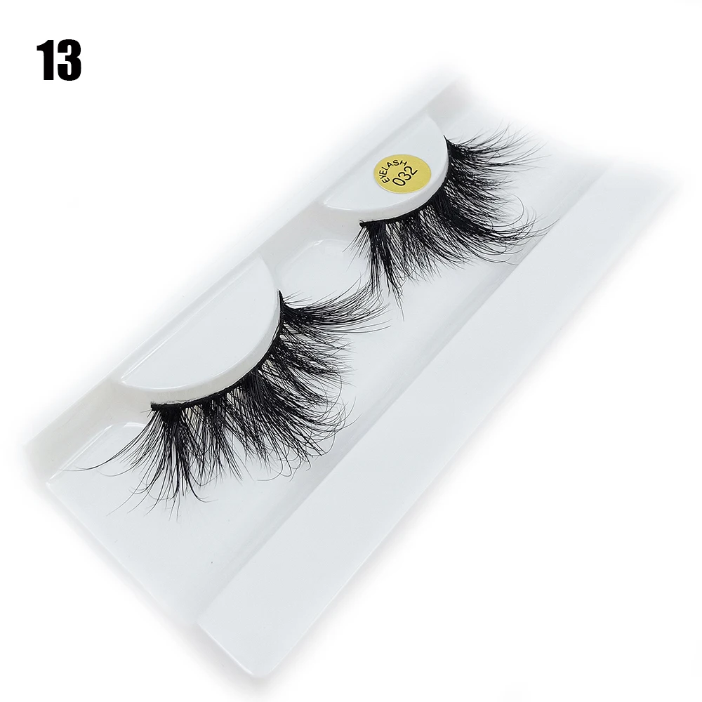 13 Новая мода 1 пара 25 мм Lashes100% 3D норковые накладные ресницы толстые длинные ресницы пушистые Накладные ресницы ручной работы - Цвет: 13