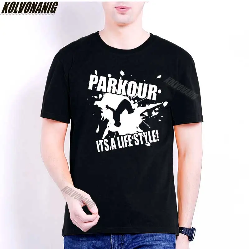 

Parkour Its A Lifestyle Printed T-Shirts With Short Sleeves Cotton O-Neck Casual Camiseta Unisex T Shirt Branded Men's Clothing