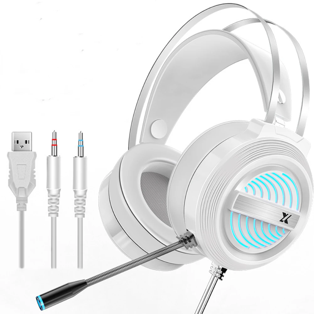 Новые игровые наушники USB Проводная 7 1 объемный звук стерео для геймеров с