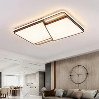Nordic Atmospheric Black&amp;White Wrought Iron Led Ceiling Lamp with Wood Minimalist Eye Protection Lamp for Living room Bedroom
