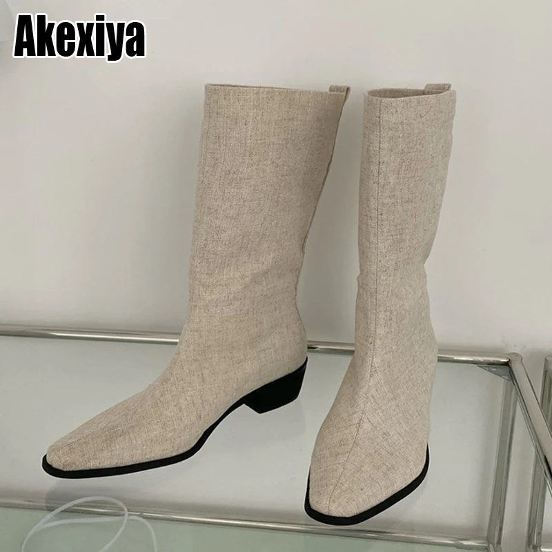 

Женские сапоги до колена на плоской подошве, сапоги до бедра на платформе, зимняя обувь, длинные сапоги, женская обувь на толстой подошве 2021, ...