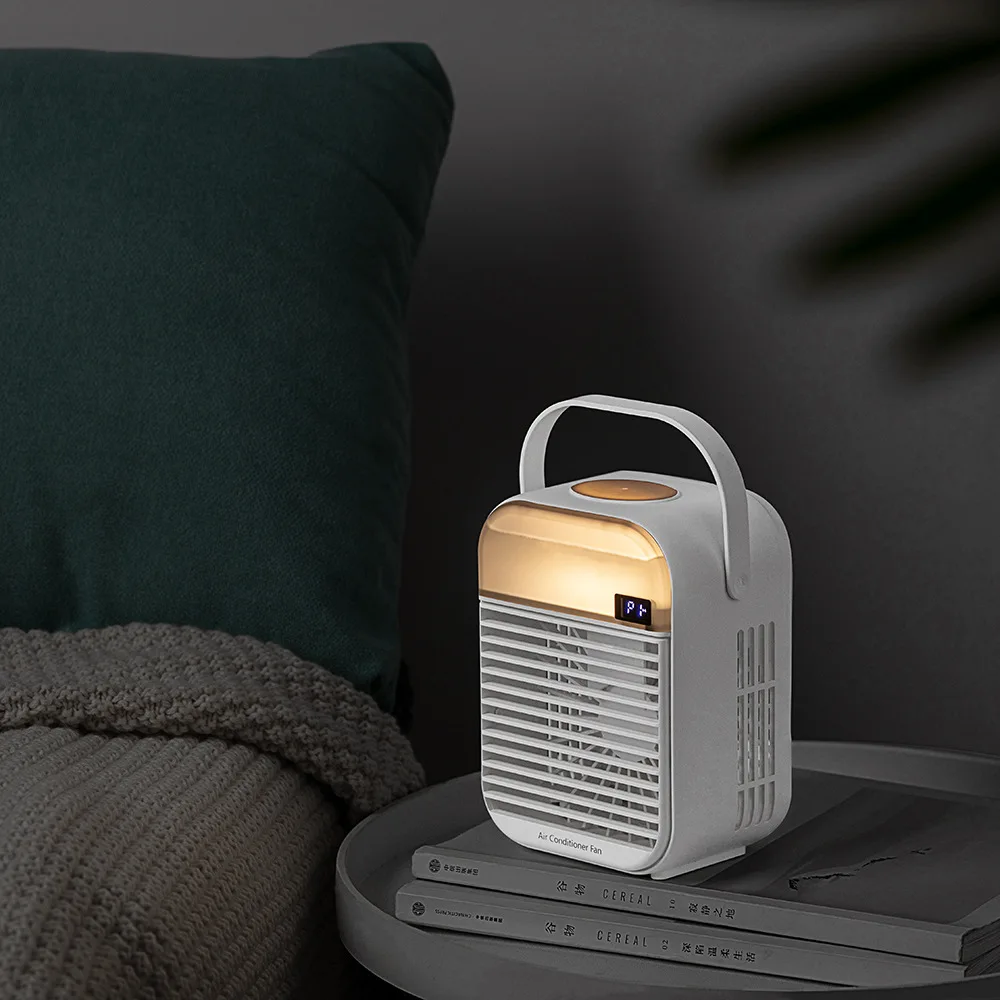 melhor Homdd Novo Ventilador De Refrigeração Portátil Condicionador De Ar Mini Usb Recarregável Ventilador Pequeno Aparelho Doméstico Reabastecimento De água Ventilador De Refrigeração