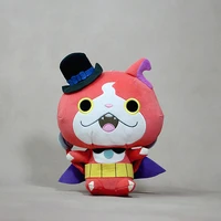 27cm youkai watch kawaii jibanyan animals cute red blue cat anime figure soft plush dolls for baby girls kids toys gift