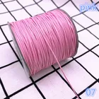0,5-2,0 мм розовый вощеный шнур, вощеная нить веревка шнур, ремешок, ожерелье, веревка, бисер, сделай сам, изготовление ювелирных изделий для браслета Шамбала