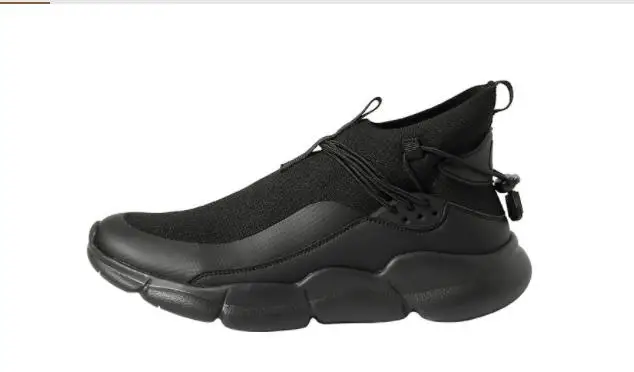 black 41 Xleeomi Uleemark мужские легкие плетеные туфли мужские модные повседневные дышащие удобные нескользящие кроссовки для умного роста - Цвет: black 41