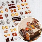 5D мягкие рельефные наклейки для дизайна ногтей, шоколадное мороженое, печенье, десерт, 3D наклейки для ногтей, оптовая продажа