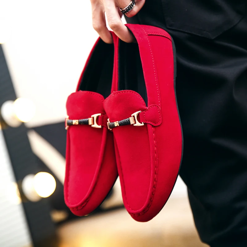 Туфли мужские без шнуровки на плоской подошве повседневные