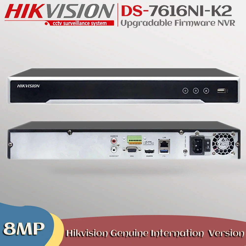 Hikvision DS-7608NI-K2 8CH DS-7616NI-K2 16CH Max поддерживает 8MP IPC 4K H.265 NVR английская версия сетевой