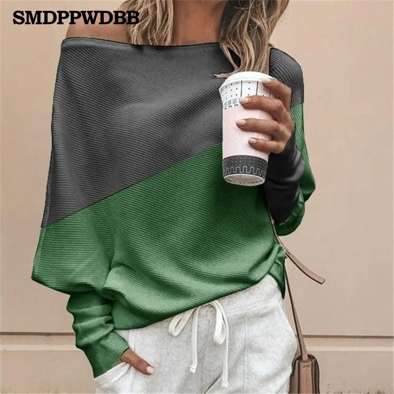 Женская футболка с открытыми плечами вырезом лодочкой сексуальный топ цветные