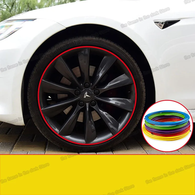 Lsrtw2017 TPE материал колеса автомобиля декоративное кольцо планки для tesla модель x s