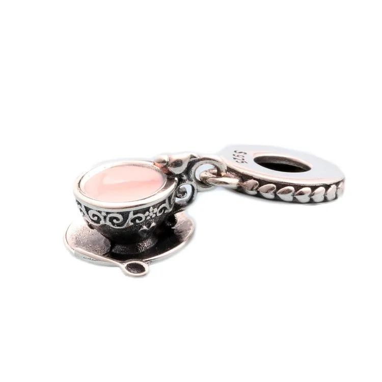 

Original 925 Sterling Silver Charm Creative Magic Tea Cup Pendant Fit Pandora Women Bracelet & Necklace Diy Jewelry