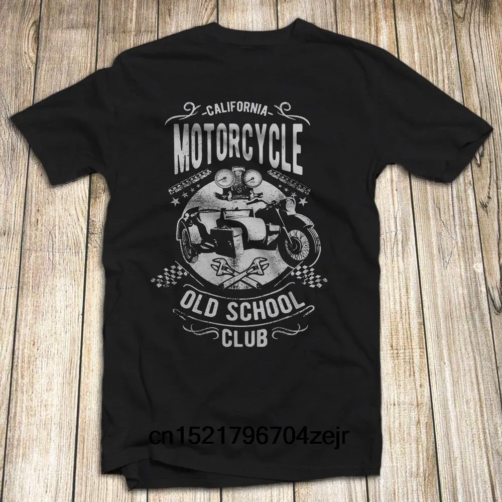 Мужская футболка американский водитель байкер одежда в стиле ретро хлопковая