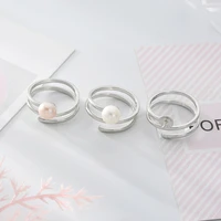 s925 japan and south korea simple silver ring female fashion creative ins tide double open ring ring set silver jewelry