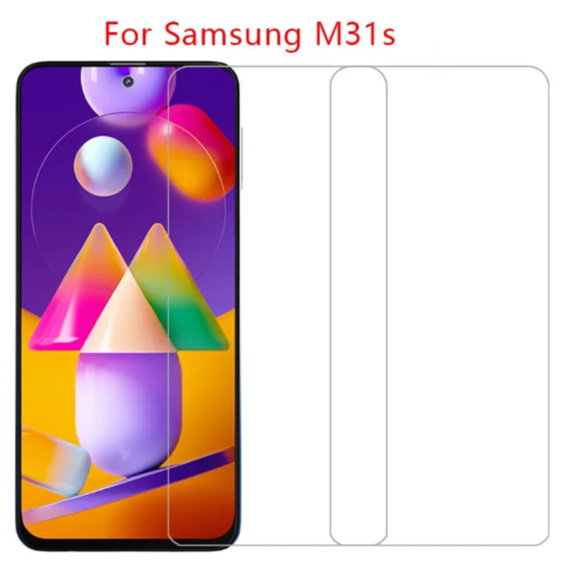 

2Pcs Tempered Glass for Samsung M31 m 31 m51 m21 galaxy M31s m11 m10 M 10s Safety Screen Protector Glass on samsung m20 m51 Film