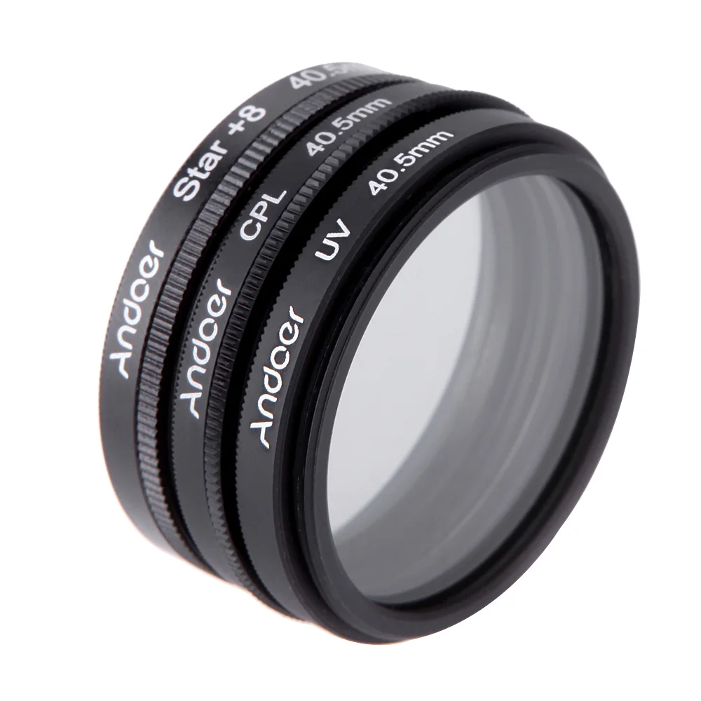 Andoer 40 5mm набор фильтров UV + CPL звезда 8 точечный с футляром для цифровой зеркальной