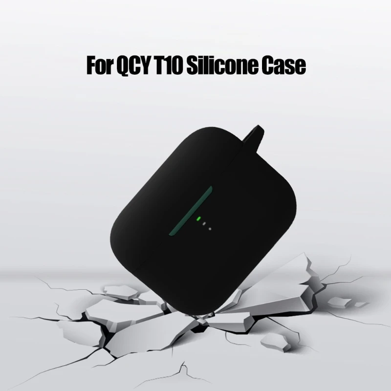 

Washable Silicone Protective Cover Shell Anti-fall Earphone Case for QCY T10 Bluetooth Earphone Accessories