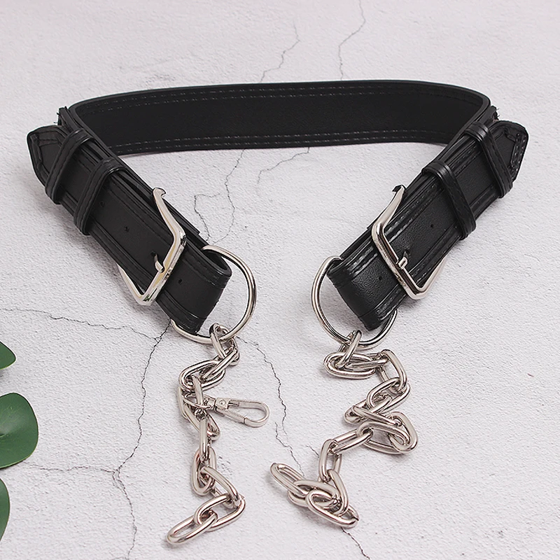 

Designer belts high quality women waist chain belt black pu leather ceinture femme waistband all-match jeans riem dress cintos